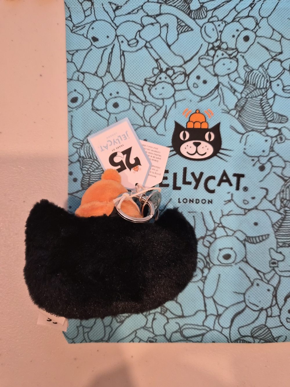 Jellycat Jack Bag Charm with Orange Hat - Picture 3 of 5